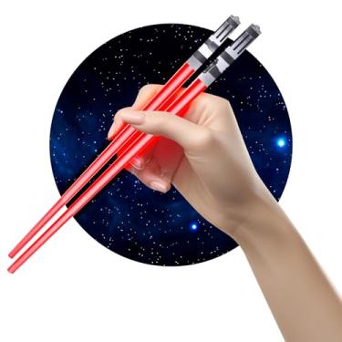 Imagem de Palitos De Sabre Luz Iluminados, Mini Palito Star War Para Adultos, Legais, Led Jedi, 1 Par Darth Vermelho