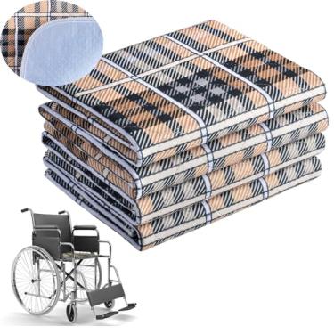 Imagem de HUNAIGEE Protetores De Assento Absorventes Laváveis Para Incontinência, Adultos, Almofadas Reutilizáveis À Prova D'Água Xadrez, Poltronas Reclináveis Xixi, 21" X 22" (Pacote Com 4)