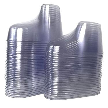 Imagem de Ostlttyn Expositor De Sapatos, Sapatinhos E Meias Para Bebês, 100 Peças, 8 Cm, Pés Plástico Transparente, Suporte Crochê Durável Crianças, Azul