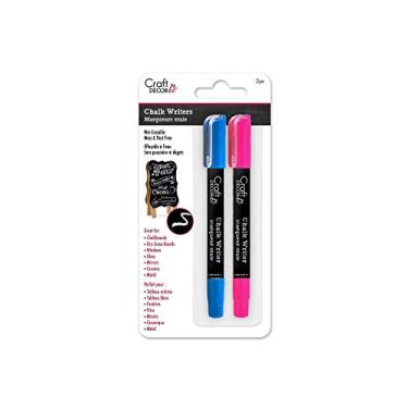 Imagem de Craft Décor CD961B escritor de giz sem bagunça, Vibrante, 2 peças rosa/azul