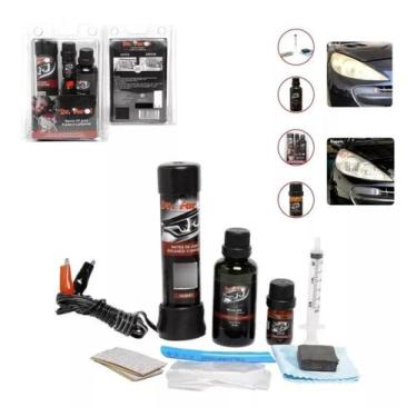 Imagem de Kit Restaurador de Farol e lanternas Drfarol Polimero Verniz Uv Faça e