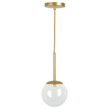 Imagem de Lustre Pendente Jabuticaba Globo De Vidro Dourado