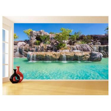 Imagem de Papel De Parede 3D Praia Mar Paisagem Céu Azul 3,5M Npr328 - Você Deco
