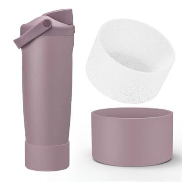 Imagem de 2 peças de bota de silicone para garrafa de água Owala 850 g e 1,134 g FreeSip Sway & Tumblers, antiderrapante, resistente a arranhões, capa protetora para acessórios de garrafa de água de aço