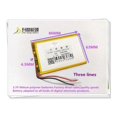 Imagem de (3pcs) Bateria Tablet Foston 4,5mm X63mm X 86mm 3 Fios - bgb