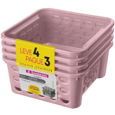 Imagem de Conjunto de Cestas Sanremo SR8868 L4P3 0,746L Rosa, ROSA