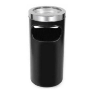 Imagem de Cinzeiros Lixeira Plástico Com Aro Em Aço Inox (c6i) - JSN