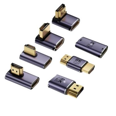 Imagem de MysRuida 8K@60Hz UHD HDMI 2.1 Extension Adapter 7 Pack, 3D 48Gbps Bidirectional Coupler, Male Female Extender Connector for Xbox PS4 PS5 HDTV Monitors Projectors, Dynamic HDR