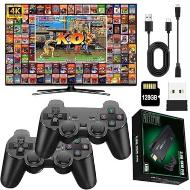 Imagem de 2025 Upgrade Retro Game Console Stick, 21000+ Classic Video Games, 128G Card, Plug & Play for TV, Dual 2.4G Wireless Controllers