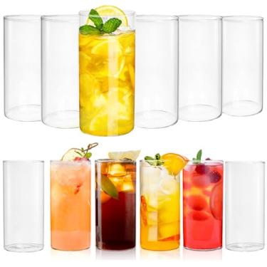 Imagem de Mezchi Conjunto de 12 copos de água, copos altos finos, copos altos de 500 ml, copos Collins de cristal leves para água, suco, coquetéis, mojito, uísque