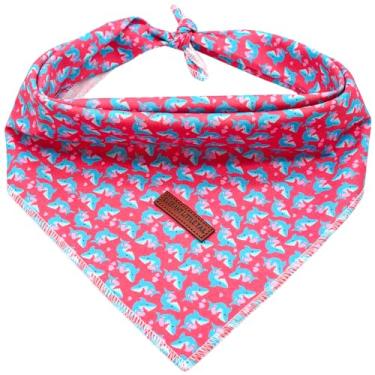 Imagem de Elegant little tail Bandana para cães, Dia dos Namorados, 1 peça, lavável, cachecol feminino ou masculino, lenço quadrado para cães, lenço ajustável para cães médios e grandes