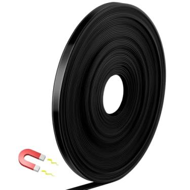 Imagem de AmazingSpark Tiras finas de rolo de fita magnética, 0,39 polegadas x 33 pés, divisores de quadro magnético, quadro branco, linha de marcação de fita decorativa gráfica para sala de aula, escritório