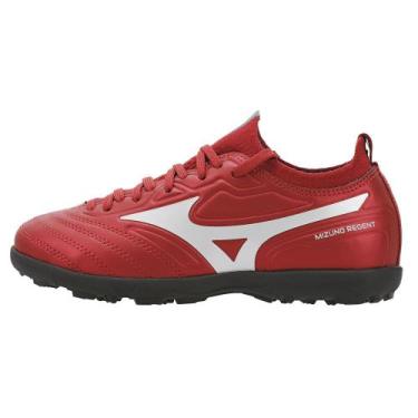 Imagem de Chuteira Society Mizuno Regent AS Junior, Vermelho, 33