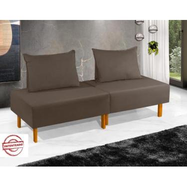 Imagem de Cama Dobrável Com Encosto Para Camping Sofá Cama Portátil Acomodar Vis