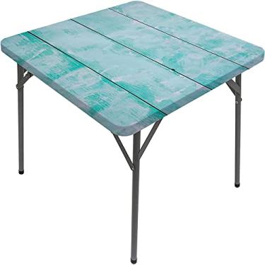 Imagem de Toalha de mesa oval elástica de madeira, estampa de textura de prancha de madeira, para decoração de mesa de jantar de cozinha, piquenique ao ar livre, serve para mesa de 106,7 x 152,4 cm
