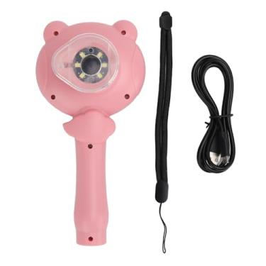 Imagem de Microscópio portátil Kids Microscópio 2,5k 48MP Microscópio digital portátil com 2 polegadas Screen IPS 8X Zoom para educação de educação de educação Science Material ABS (Rosa)