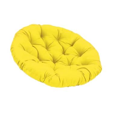 Imagem de IEUDNS Almofada para cadeira de balanço, cesta suspensa, almofada para rede, substituição doméstica, redonda para assento de balanço, sofá, Amarelo