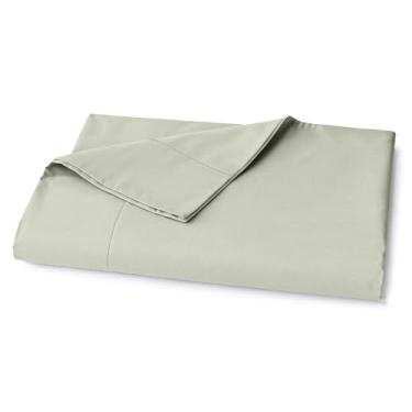 Imagem de Lane Linen Lençol de cima king size 100% algodão orgânico (274 x 264 cm) - lençol de cima king super macio 100% algodão - lençol de cama de algodão leve e durável - mineral