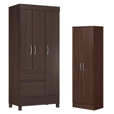 Imagem de Guarda Roupa Solteiro Wind com Multiuso Golden Café - Demóbile