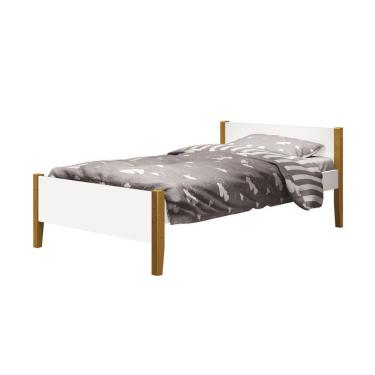 Imagem de Cama Solteiro Simba Reller 100% MDF com Pés em Madeira