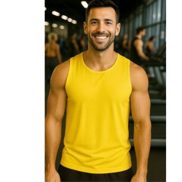 Imagem de Regata dray fit masculina lisa Básica Conforto e Estilo Fitness Super 