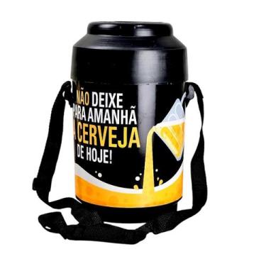 Imagem de Cooler Plástico Térmico 12 Lata De Cerveja C/ Alça Ajustável - Pedreir