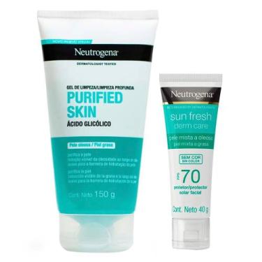 Imagem de Neutrogena Kit - Sabonete Líquido Facial + Protetor Solar Facial, Kit