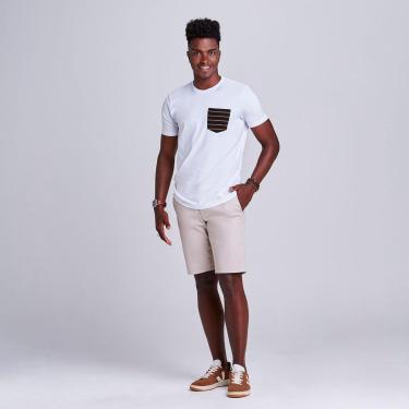 Imagem de Camiseta Docthos Proteção U.V Com Bolso Slim 001 BRANCO P-Masculino