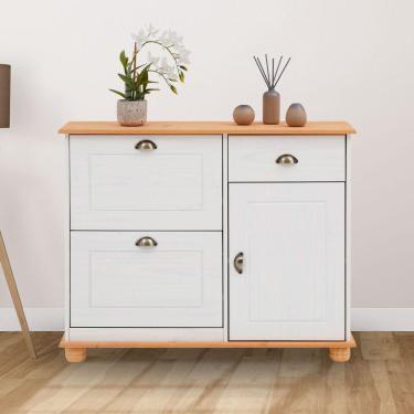 Imagem de Cômoda Sapateira em Madeira Maciça 1 Gaveta 12 Pares Colmar