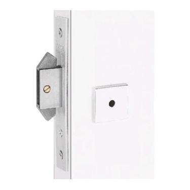 Imagem de Fechadura Banheiro 623 Porta de Correr Asa de Avião 45mm R529 Inox Polido Haga