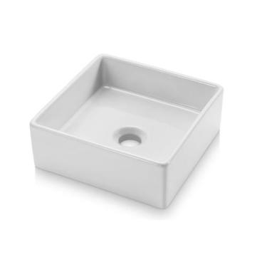 Imagem de Cuba De Apoio Branca Quadrada Mini 29x29cm Banheiro Lavabo - Dotec