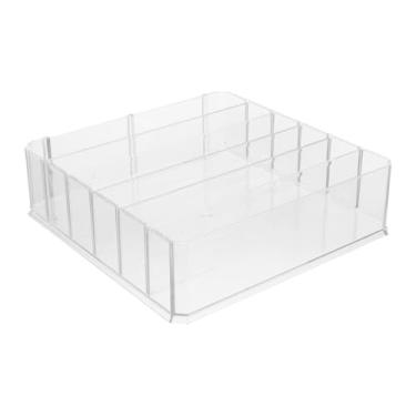 Imagem de Homoyoyo Suporte de dinheiro em acrílico SAFEOrganizador de dinheiro para dinheiro - Caixa de armazenamento de dinheiro transparente com 6 compartimentos - para gaveta de mesa, moedas, joias e