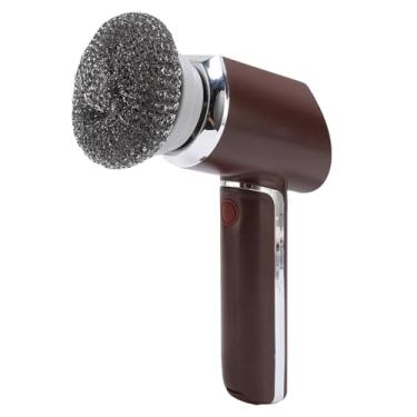 Imagem de Asixxsix Esfregador de Spin elétrico Esfregador de chuveiro sem fios à prova de água 350RPM recarregável escova de spin de limpeza profunda com 5 cabeças substituíveis para Banheiro