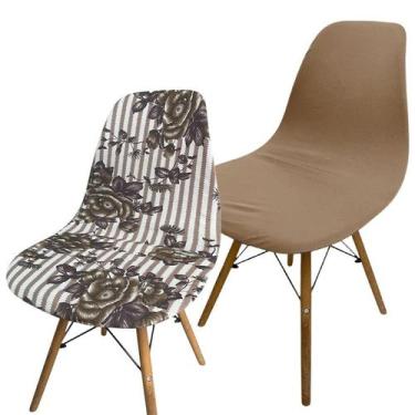 Imagem de Kit 2 Capa de Cadeira Charles Eames Eiffel Pé Palito Malha Mista - Ame