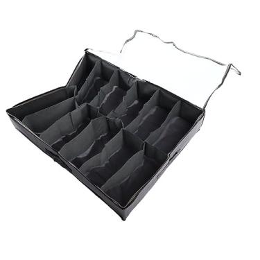 Imagem de Aramox Caixa De Armazenamento Underbed Com Alça, Doze Compartimentos Sturdy PVC Wet Proof Underbed Shoe Organizer para Sapatos Meias Underwear