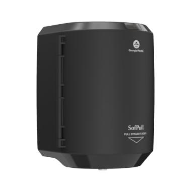 Imagem de Dispensador de papel toalha SofPull® Centerpull Junior da GP PRO (Georgia-Pacific), preto, 58008B, 1 dispensador, 19,8 cm L x 17,5 cm P x 26,7 cm A
