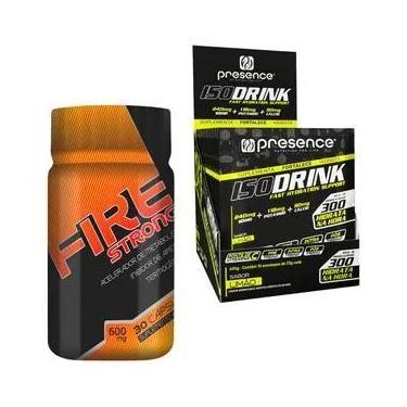 Imagem de Strong Fire + Isodrink 15 Sachês 33g - presence, Limão
