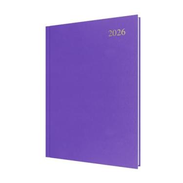 Imagem de Collins - Essencial - Agenda de 12 meses de calendário de 2026, diário a página, capa dura A4 - Roxo (ESSA41.55-26)