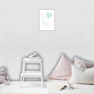 Imagem de Papel de Parede Decorativo, Linho, Cinza, Cromo Sign