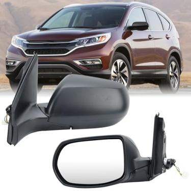 Imagem de Clidr Espelho lateral do motorista compatível com Honda CRV 2012 2013 2014 2015 2016 Honda CRV não aquecido retrovisor dobrável manual texturizado preto 3 pinos