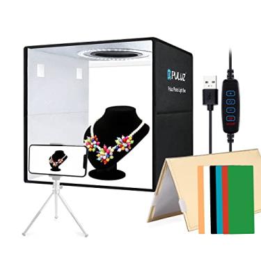 Imagem de PULUZ Tenda de luz de fotografia portátil dobrável de 30 cm para exibição do produto, kit pequeno de barraca de estúdio de foto com 6 cenários coloridos para câmera SLR, câmera Didigtal, fotografia de celular