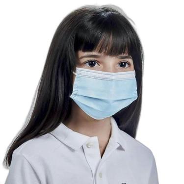 Imagem de Máscara Azul Azulmed Infantil Descartável 50 Unidades