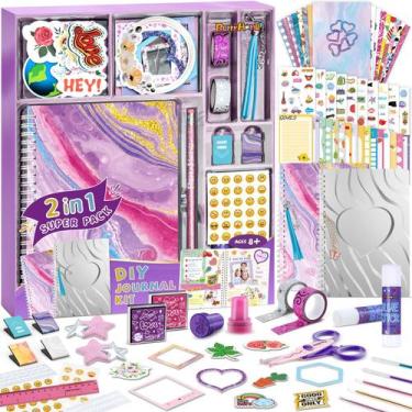 Imagem de Kit de diário DIY PERRYHOME para meninas de 8 a 14 anos com álbum de r