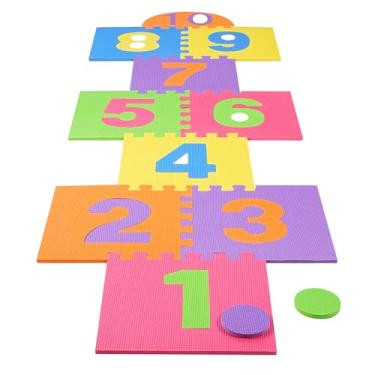 Imagem de Hopscotch Playmat Foam Interlocking Puzzle Floor Mat - 10 Large Number Tiles (12" by 12" Square Blocks)