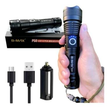Imagem de Lanterna Tática Militar P50 Led XHP50 Super Brilhante De Caça Mais For