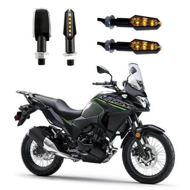 Imagem de KIT 4 Luz Seta Esportiva Pisca de Led Modelo P29 Para Moto VERSYS 300 