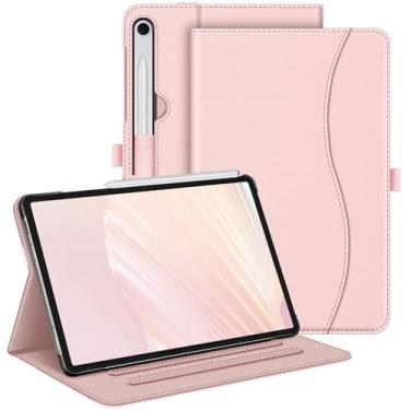 Imagem de FINTIE Capa Para Samsung Galaxy Tab S10 Fe/ S9 Fe 5G 10,9"/Tab 11", Protetora Com Visão Multiângulo E Bolso, Modo De Suspensão/Ativação Automático, Ouro Rosa