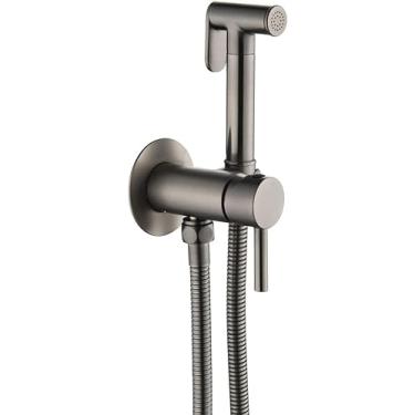 Imagem de Pulverizador De Bidê Para Vaso Sanitário, Torneira De Bidê Quente E Fria Montada Na Parede, Kit De Pulverizador De Fraldas De Pano Portátil, Gray