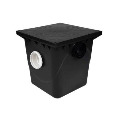 Imagem de Caixa de Gordura Plástica Grande 40x41x41cm cor Preta - Metasul, Opção