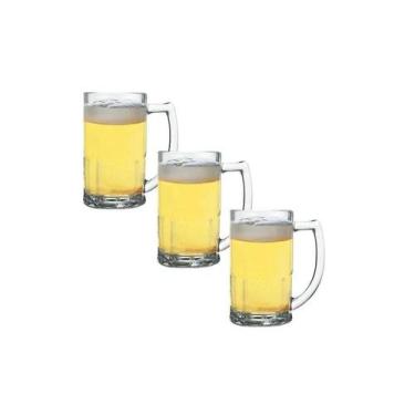 Imagem de Kit 3 Canecas Para Chopp Cerveja 340ml Bristol Restaurante - Nadir Fig